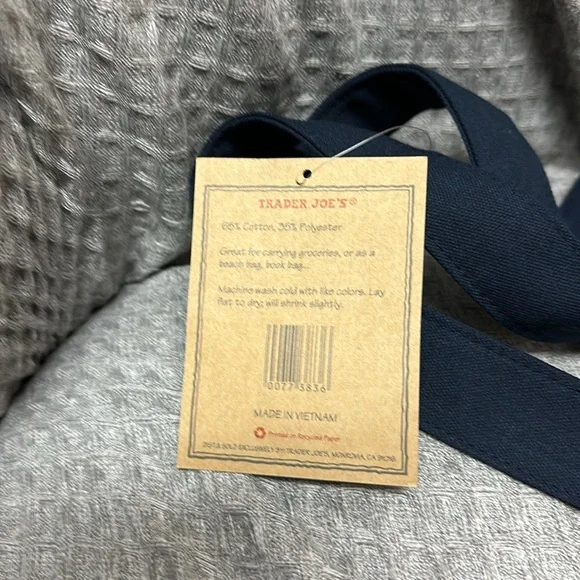 Trader Joe’s, navy blue large tote bag - Picture 4 of 6